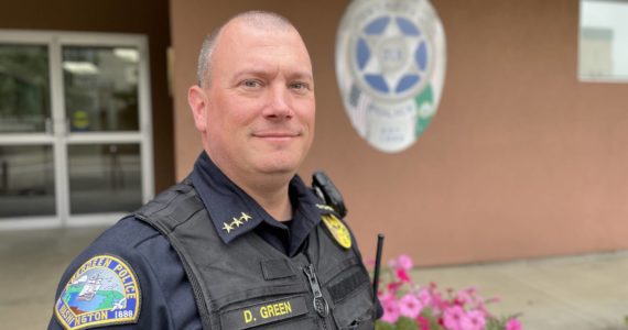 Michael S. Lockett | The Daily World 
Chief Dale Green was confirmed by the city as the permanent replacement for Chief Steve Schumate, who recently retired. Green has been with the Aberdeen Police Department since 1996, and was acting as interim chief before the confirmation last week.