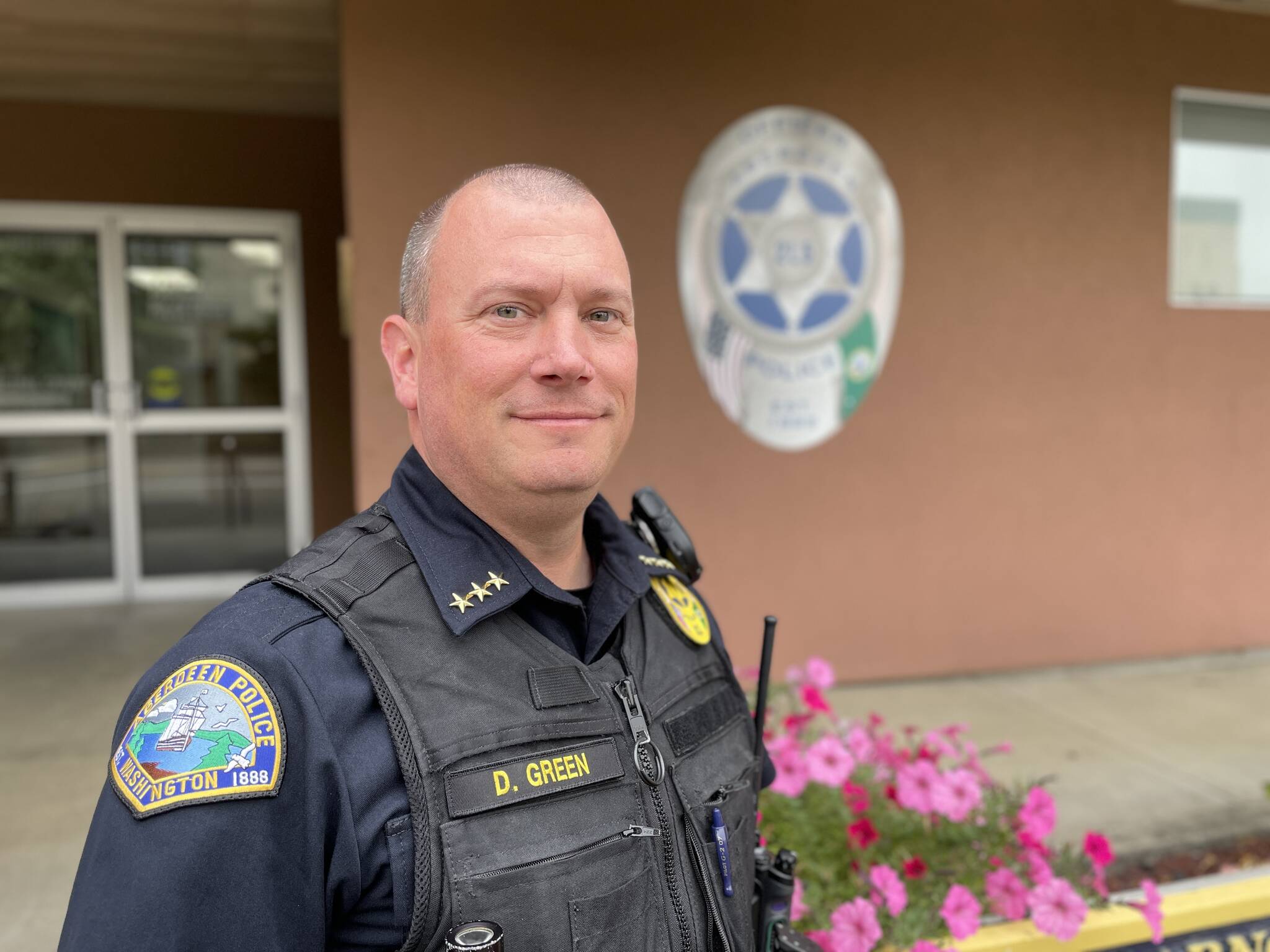 Chief Dale Green was confirmed by the city as the permanent replacement for Chief Steve Schumate, who recently retired. Green has been with the Aberdeen Police Department since 1996, and was acting as interim chief before the confirmation last week. (Michael S. Lockett | The Daily World)
