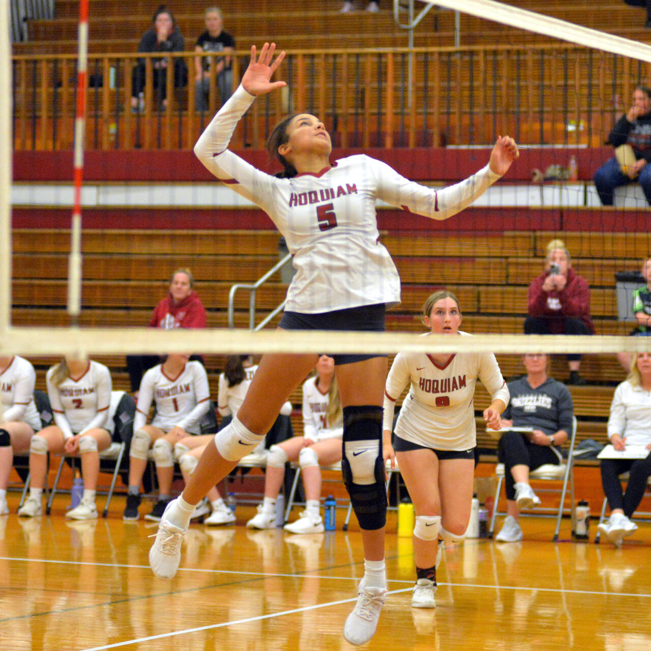 DAILY WORLD FILE PHOTO Hoquiam senior middle blocker Chloe Kennedy won her second-consecutive 1A Evergreen League MVP award after leading the Grizzlies to a league title this season.