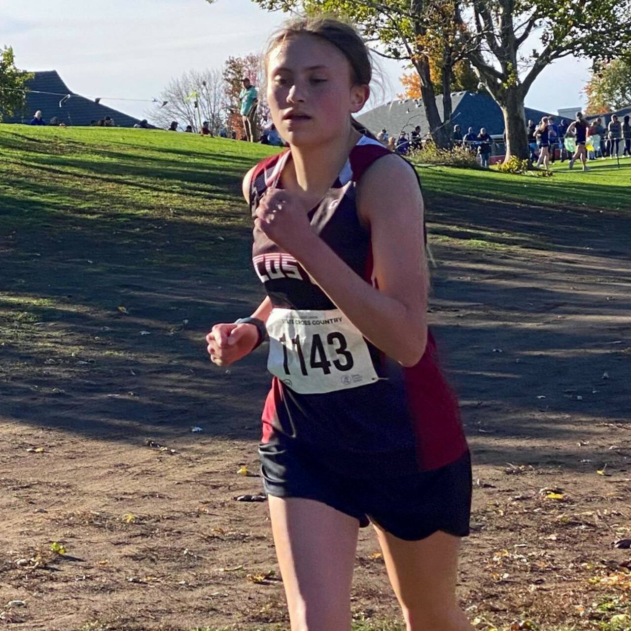 SUBMITTED PHOTO 
Ocosta sophomore Madeline Schaeffer competes during the 1B/2B girls race at the WIAA State Championships on Saturday at Sun Willows Golf Course in Pasco.