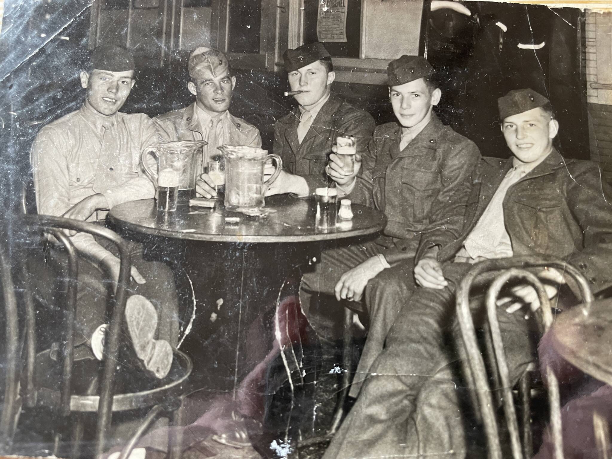 Irv Stephens, at far right, and other Marines relax on leave in Mexico prior to their deployment to Korea in the Korean War. (Courtesy photo / Irv Stephens)