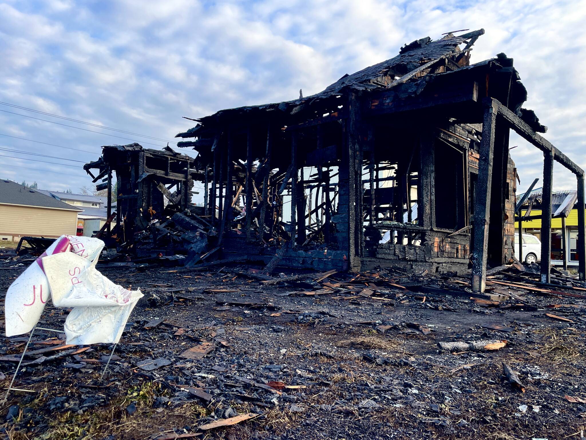 A vacant Aberdeen residence was completely gutted by a fire early on the morning of Nov. 21. (Micheal S. Lockett / The Daily World)