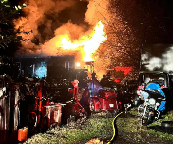 Grays Harbor Fire District 2 and the Montesano Fire Department responded to a structure fire on Nov. 22, resulting in the total loss of the residence.
Grays Harbor Fire District 2