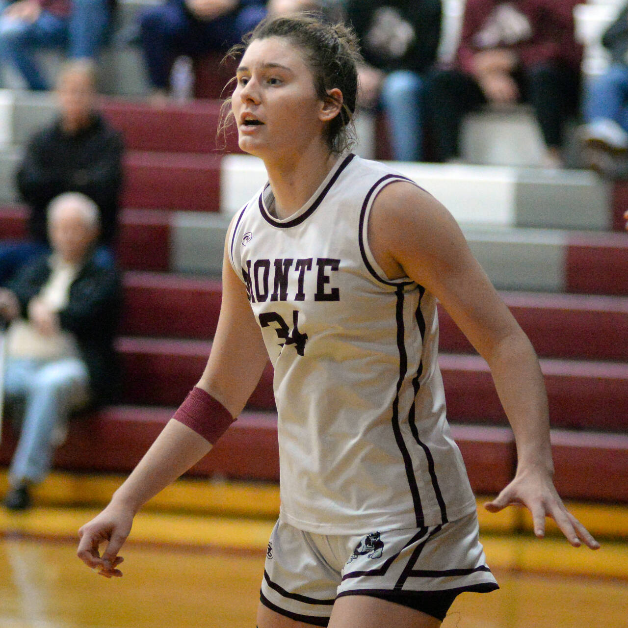 DAILY WORLD FILE PHOTO 
Montesano senior forward McKynnlie Dalan recorded a double-double with 19 points and 18 rebounds in a 53-48 win over Napavine on Tuesday, Dec. 6, in Montesano.