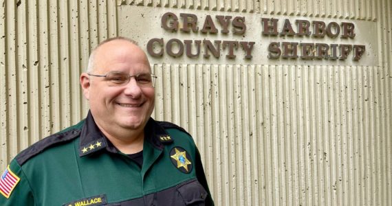Michael S. Lockett / The Daily World
Sheriff Darrin Wallace poses in front of the sheriff’s office on Jan. 5. Wallace was sworn in as the sheriff of Grays Harbor County last week.