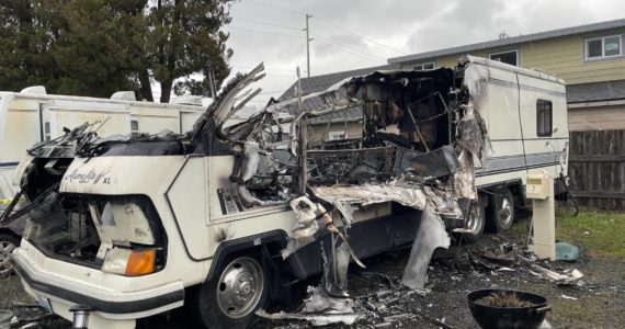 Michael S. Lockett / The Daily World
A fire on Sunday, Jan. 8 that destroyed an RV at a Hoquiam motor home park killed Doyle Murphy, 91.