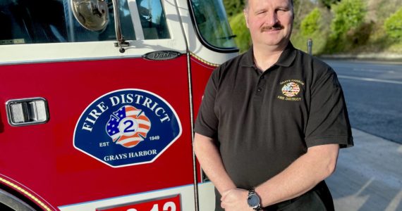Michael S. Lockett / The Daily World 
John McNutt joined Grays Harbor Fire District 2 as the new chief on Jan. 1. An Air Force veteran and former fire chief in Alaska, McNutt said one of his major priorities is working out a plan to replace the district’s vehicle fleet.