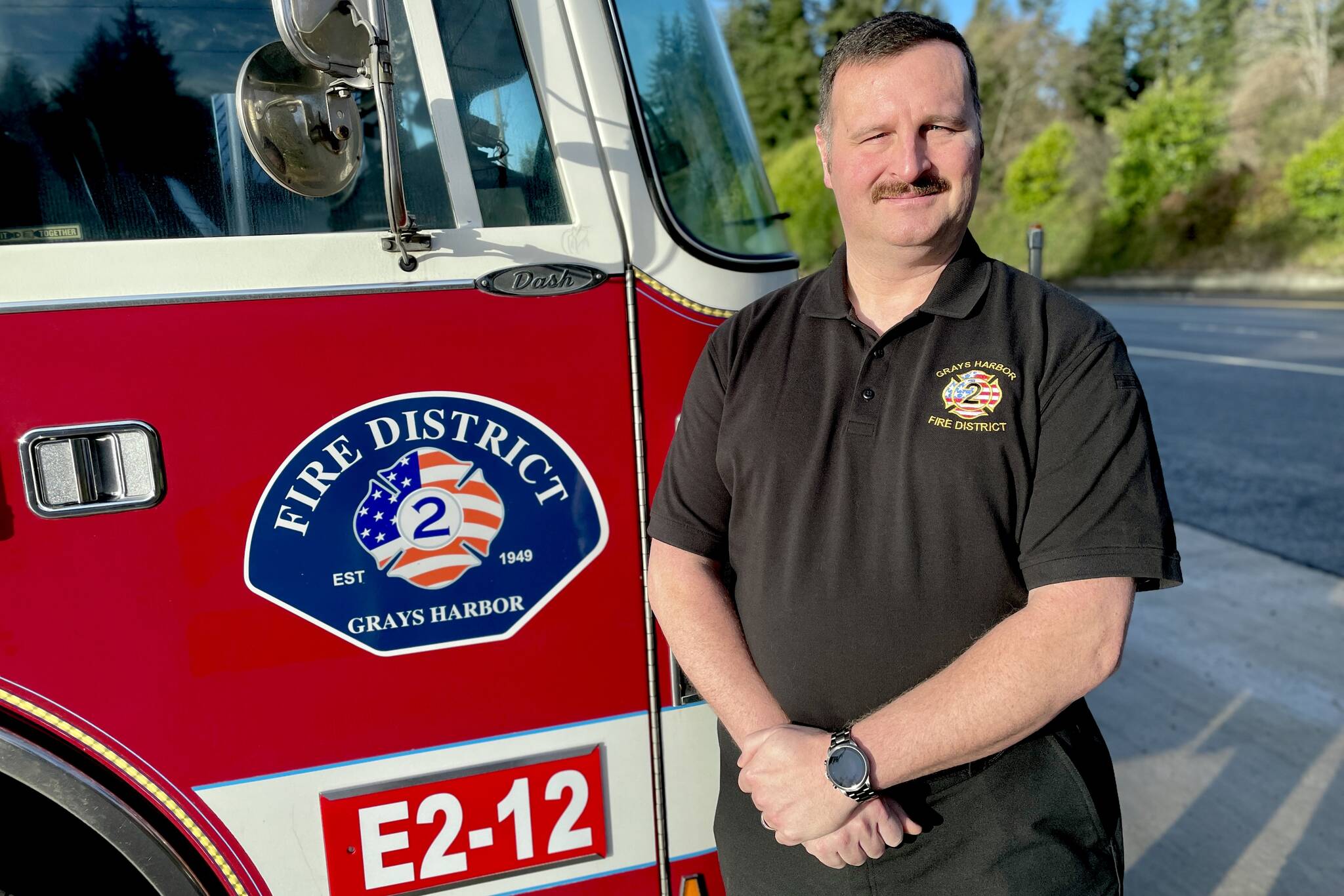 John McNutt joined Grays Harbor Fire District 2 as the new chief on Jan. 1. An Air Force veteran and former fire chief in Alaska, McNutt said one of his major priorities is working out a plan to replace the district’s vehicle fleet. (Michael S. Lockett / The Daily World)