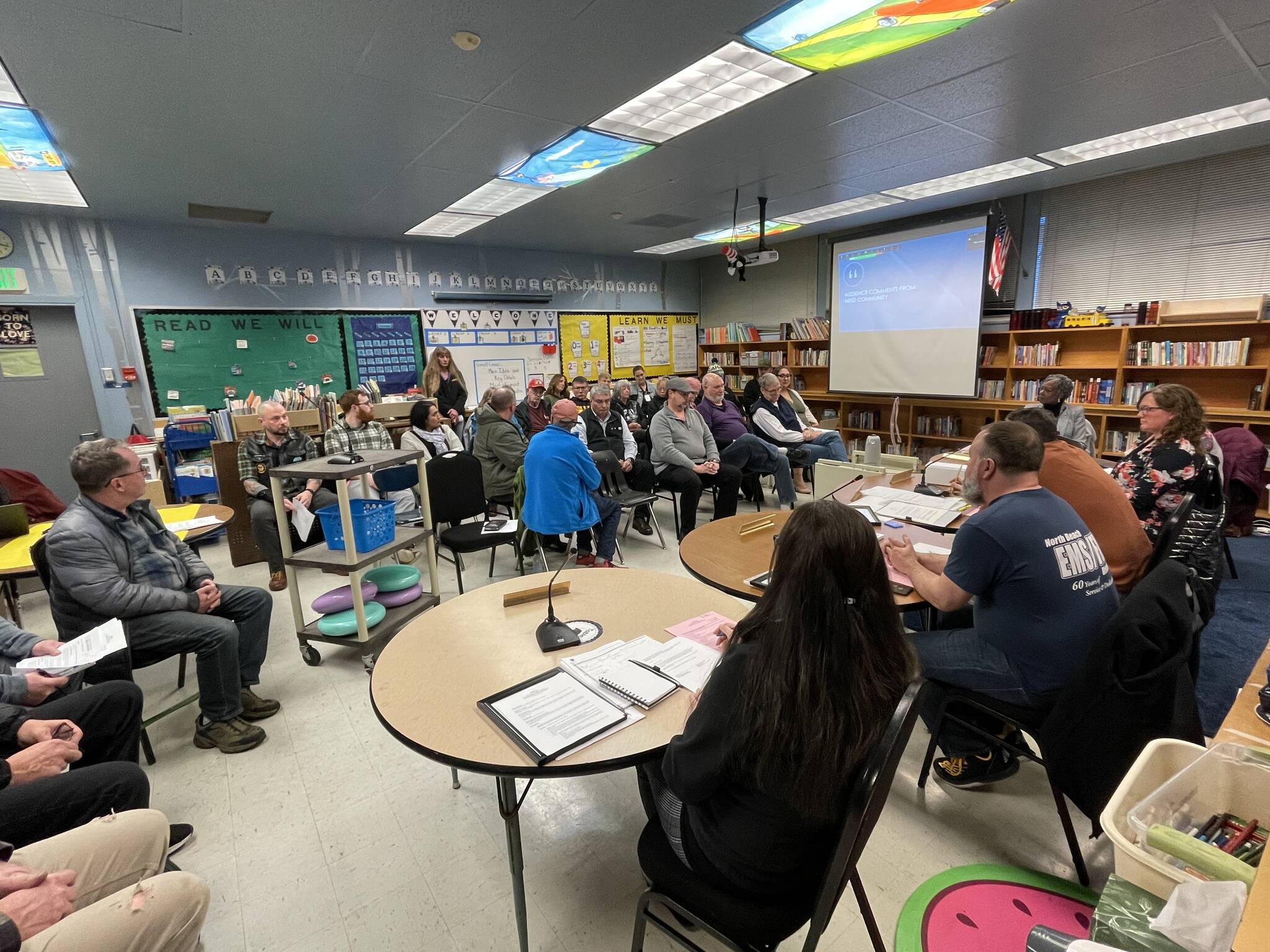Michael S. Lockett / The Daily World 
The North Beach School Board met on Jan. 17 to discuss, among other issues, a project to build a tsunami tower near Ocean Shores Elementary School.