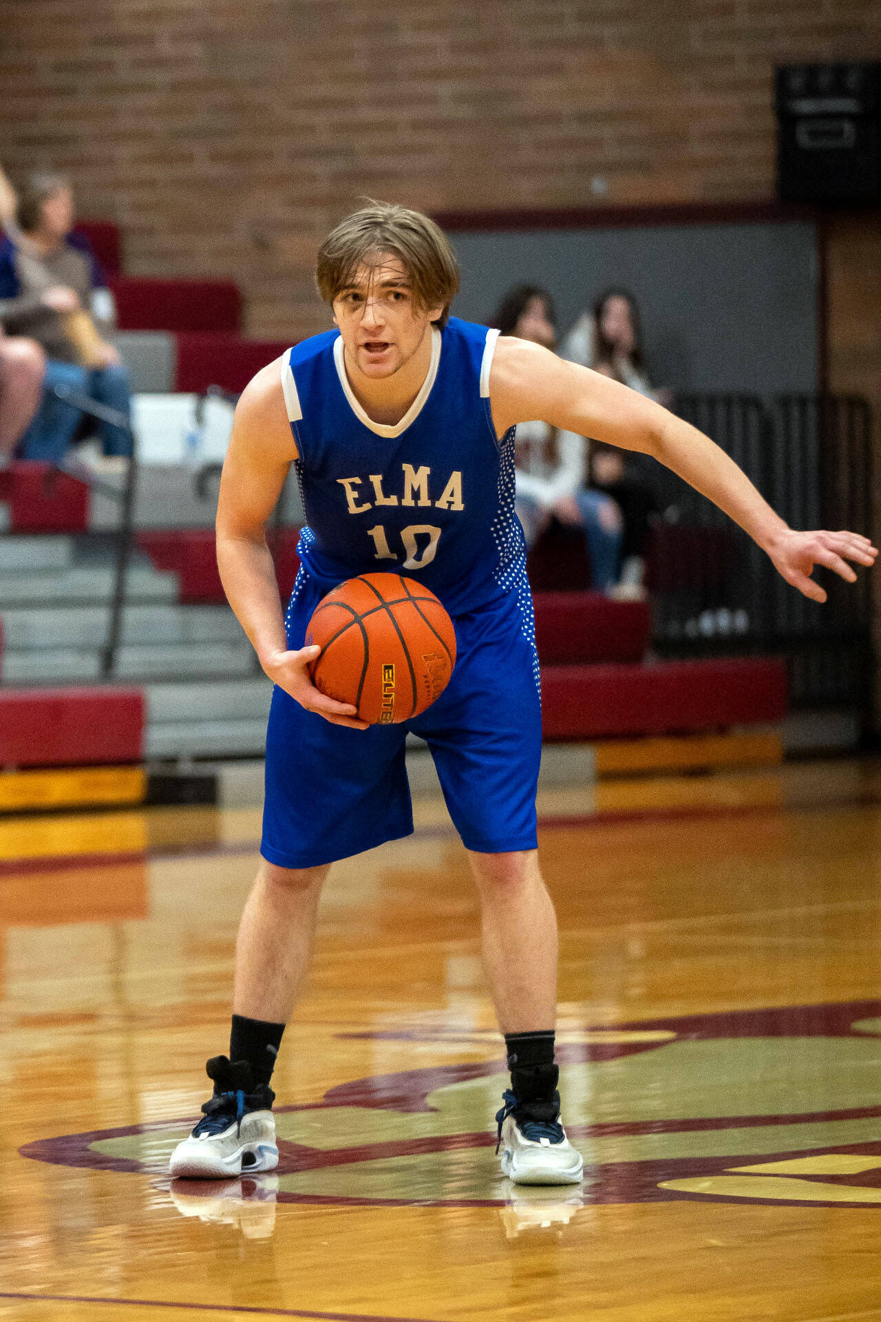 PHOTO BY FOREST WORGUM Elmas Traden Carter, seen here in a file photo, scored 22 points in a 78-69 victory over Eatonville in a 1A District 4 semifinal game on Tuesday in Eatonvile.