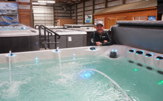 Erick Johanson is owner of Northwest Swim Spas in Elma, Washington, where they have 60 models of hot tubs and swim spas on display.
