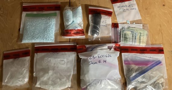 Elma police located substances suspected to be methamphetamine and fentanyl during a drug bust on Feb. 19.
Courtesy photo / Elma Police Department
