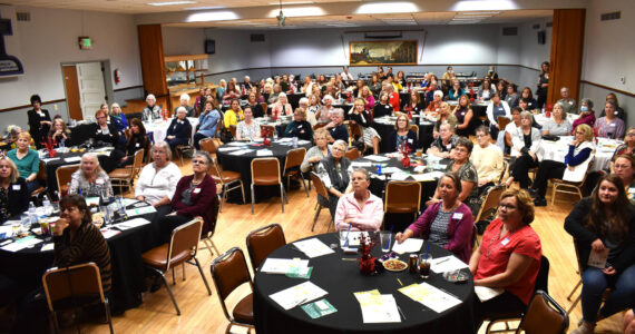 Matthew N. Wells / The Daily World
More than 120 women showed up to 100+ Harbor Women Who Care in October 2022 and raised $14,200 for Coastal Community Action Program’s “The Walkthrough.” The event puts a large crowd inside the Hoquiam Elks Lodge — 624 K St. — to hear three still unknown nonprofits speak about their causes. Maryann Welch, one of the 10 women who organize the event, can’t wait for Tuesday’s iteration of the group’s gathering.