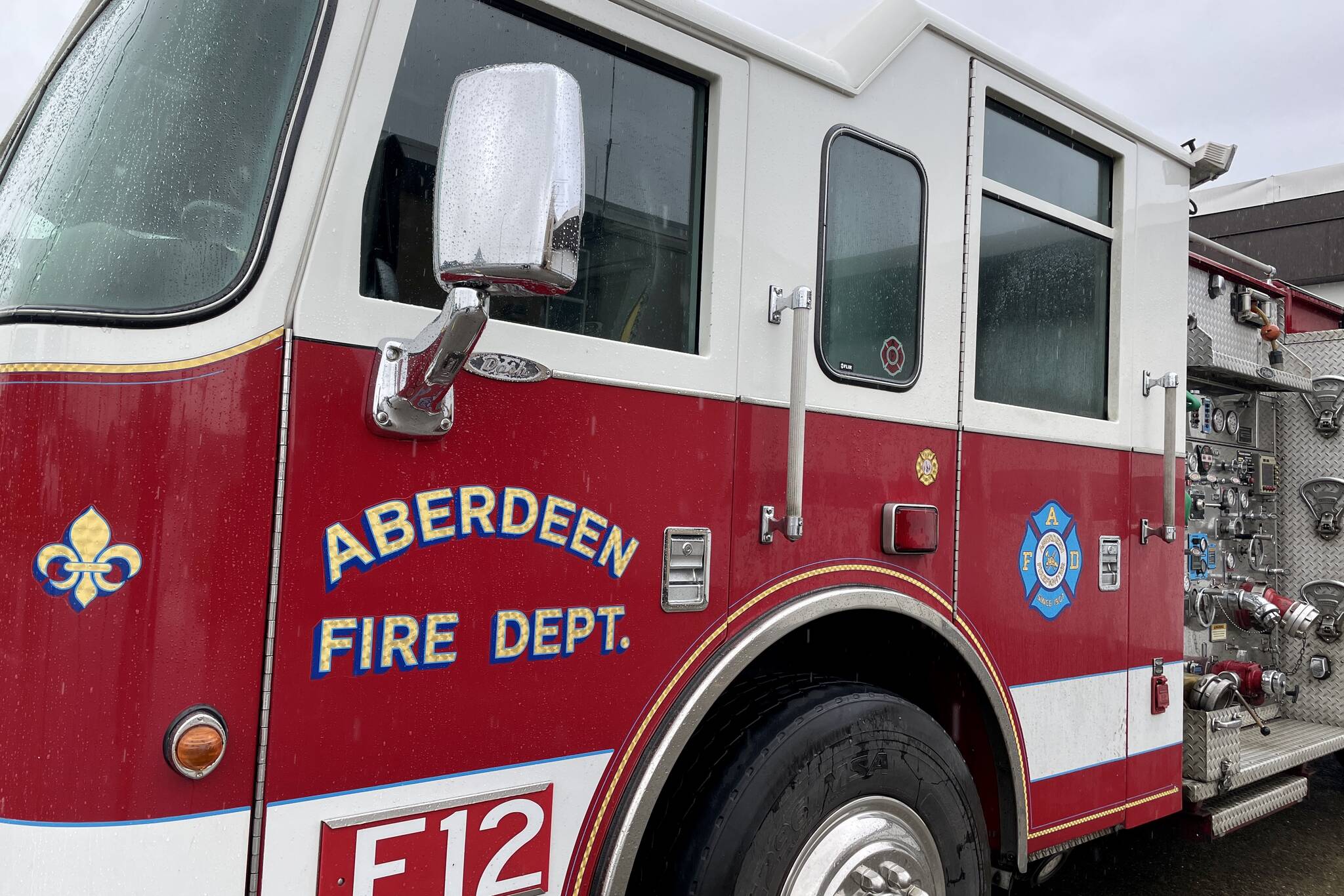 The Aberdeen and Hoquiam fire departments, with assistance from the Cosmopolis and Aberdeen police departments, were able to rapidly respond and neutralize a fire on Monday morning with minimal damage to the residence and no injuries. (Michael S. Lockett / The Daily World)