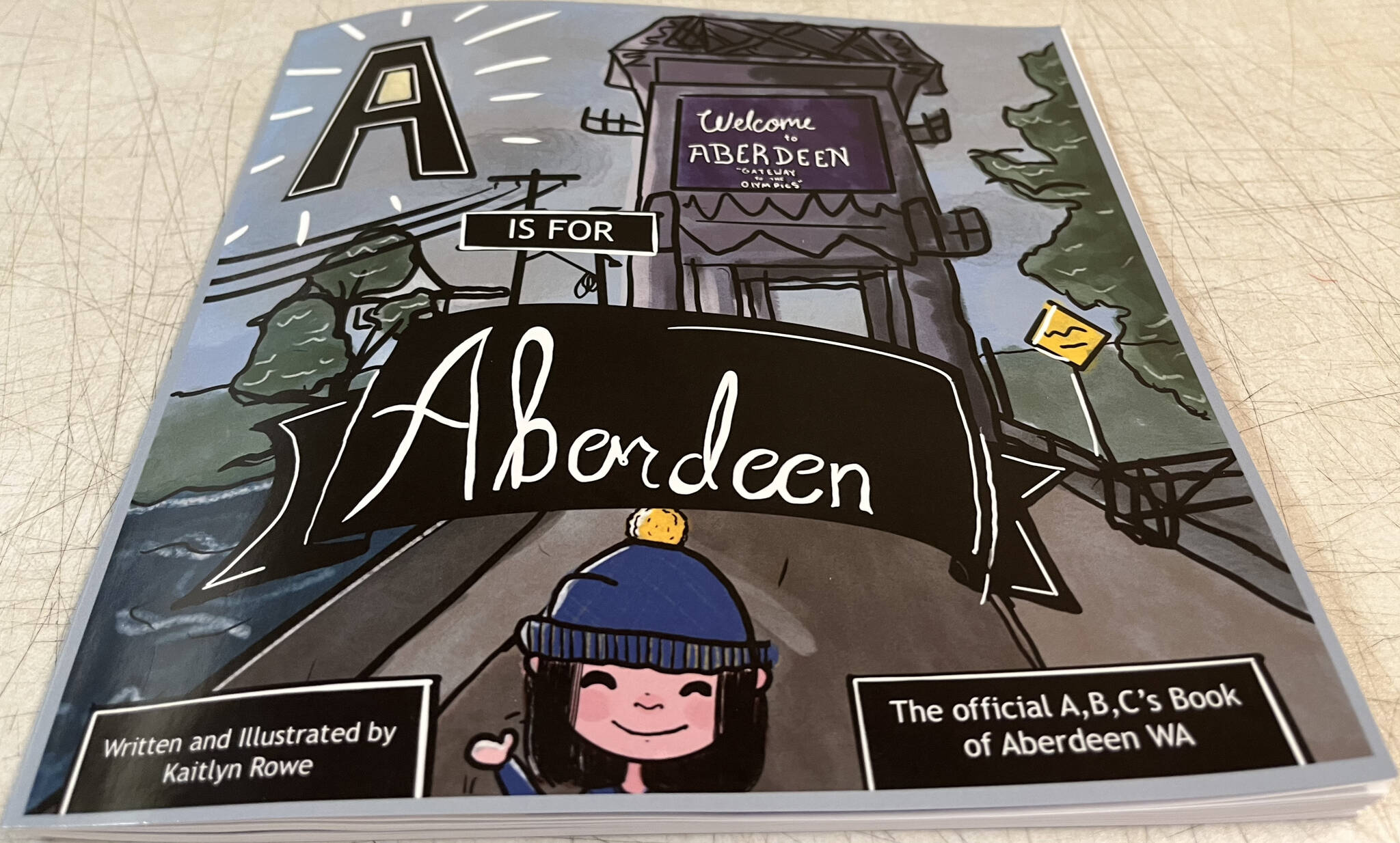 ”A is for Aberdeen,” is a colorful, children’s rhyming book that takes “Wishkah” on a journey through Aberdeen. Kaitlyn Rowe’s book, in which she also provided the illustrations, shows off many of the positive attributes of Aberdeen, including its history, cultural significance, murals, shops, restaurants and coffee shops.
