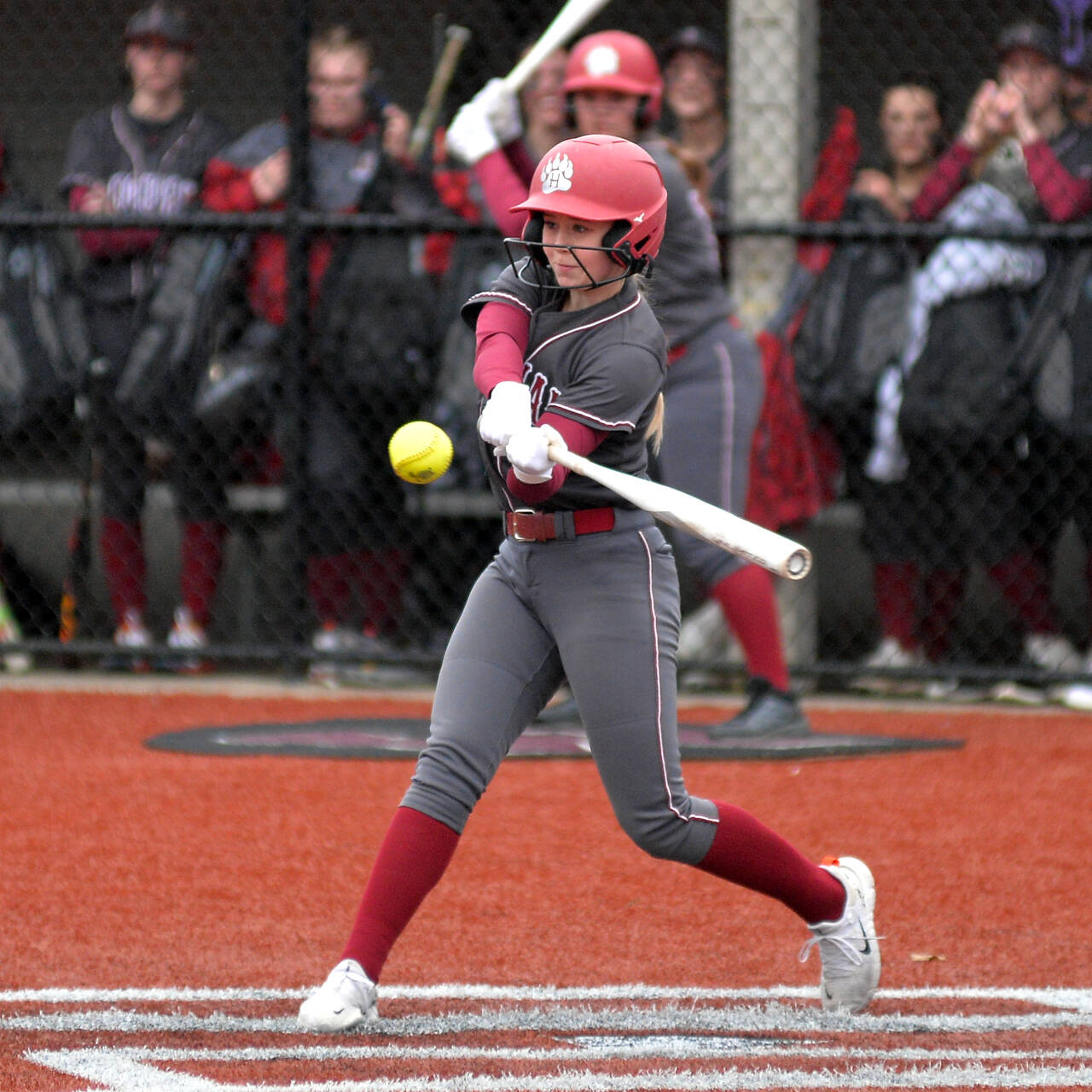 DAILY WORLD FILE PHOTO Hoquiam second baseman Ella Folkers had four hits, scored four runs and drove in four runs in a 21-2 thrashing over Tenino on Thursday in Tenino.