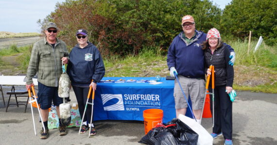 Courtesy of the Surfrider Foundation
The Olympia Chapter of the Surfrider Foundation conducts a beach cleanup in Ocean Shores.