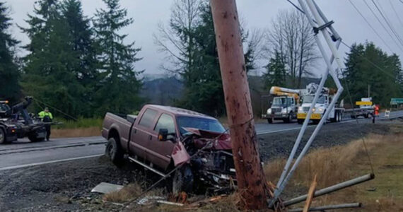 Courtesy photo / Grays Harbor PUD
Car crashes into power poles represented a much larger portion of causes for power outages in 2022, according to the Grays Harbor Public Utility District.