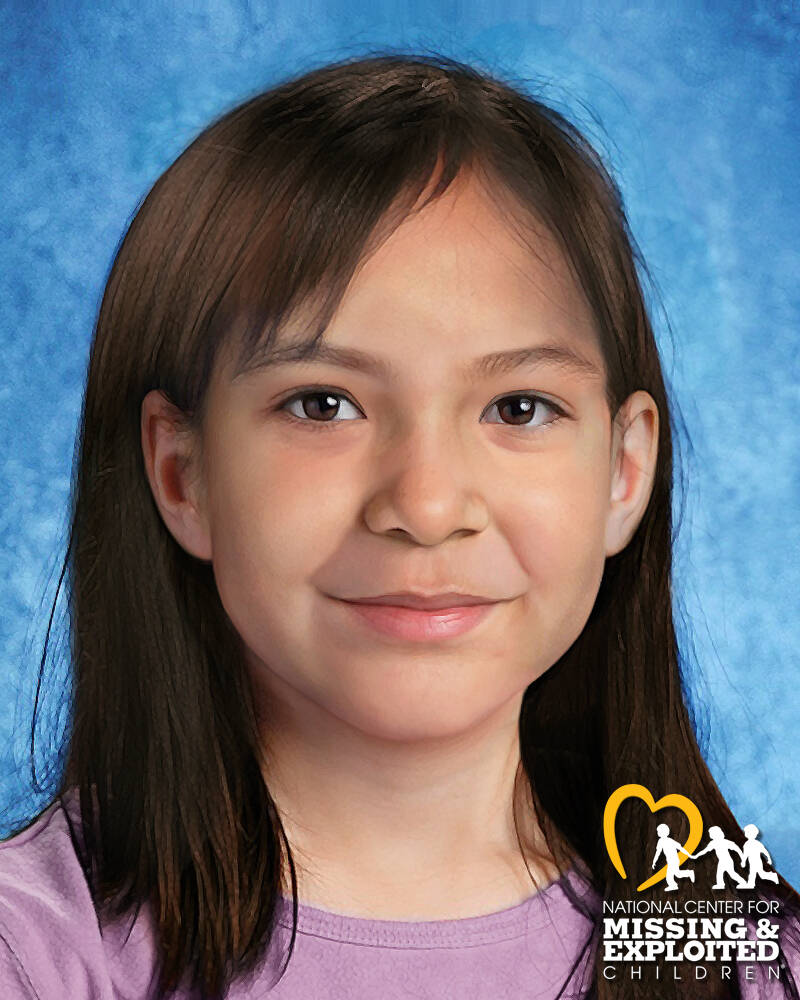 The National Center for Missing and Exploited Children released a digitally aged photo of Oakley Carlson, a more accurate depiction of how Carlson factoring in time passed. (Courtesy photo / Grays Harbor County Sheriff’s Office)