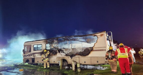 Courtesy photo / SBRFA
An RV fire on Tuesday evening was started by a burning candle.