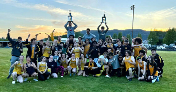 SUBMITTED PHOTO 
The North Beach Hyaks boys and girls track and field teams won team championships at the 2B Pacific League Championships on Friday at Raymond High School.