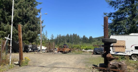 A derelict property was the site a of a trailer fire earlier in the week that completely destroyed a truck camper. (Michael S. Lockett / The Daily World)