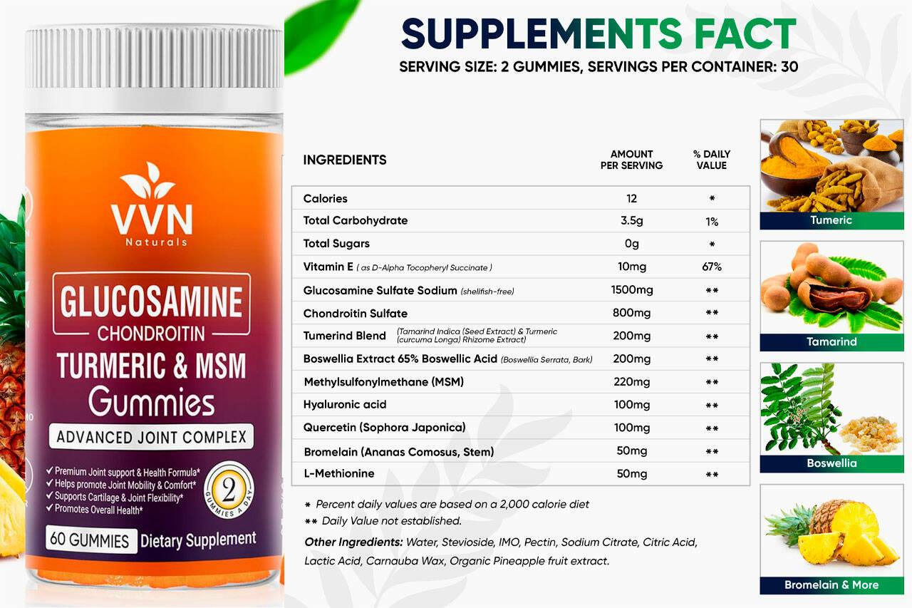 VitaVida Naturals Glucosamine Chondroitin Turmeric & MSM Gummies Review