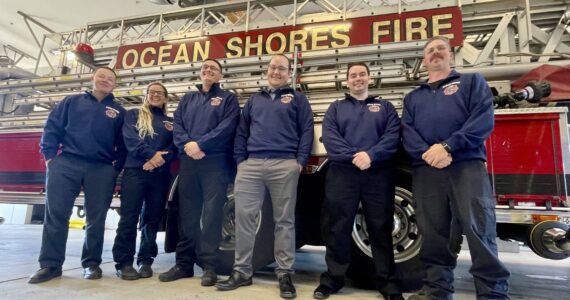 Michael S. Lockett / The Daily World
The Ocean Shores Fire Department welcomed six new members this week, bringing up the department’s strength by a full third and enhancing their operational capability.
