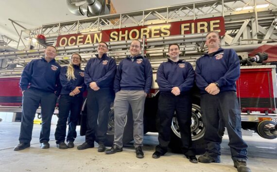 Michael S. Lockett / The Daily World
The Ocean Shores Fire Department welcomed six new members this week, bringing up the department’s strength by a full third and enhancing their operational capability.