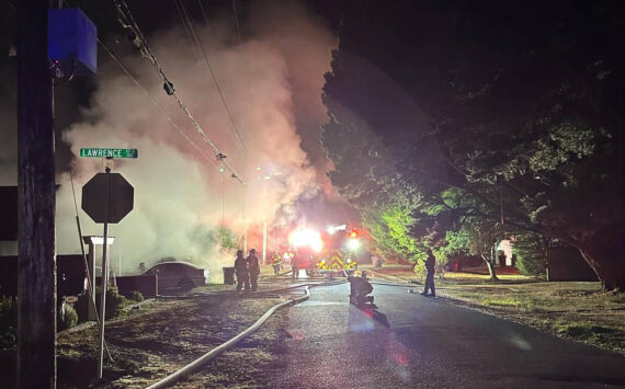 Courtesy photo / Hoquiam Fire Department
An early morning fire in South Aberdeen destroyed a home and killed two dogs.