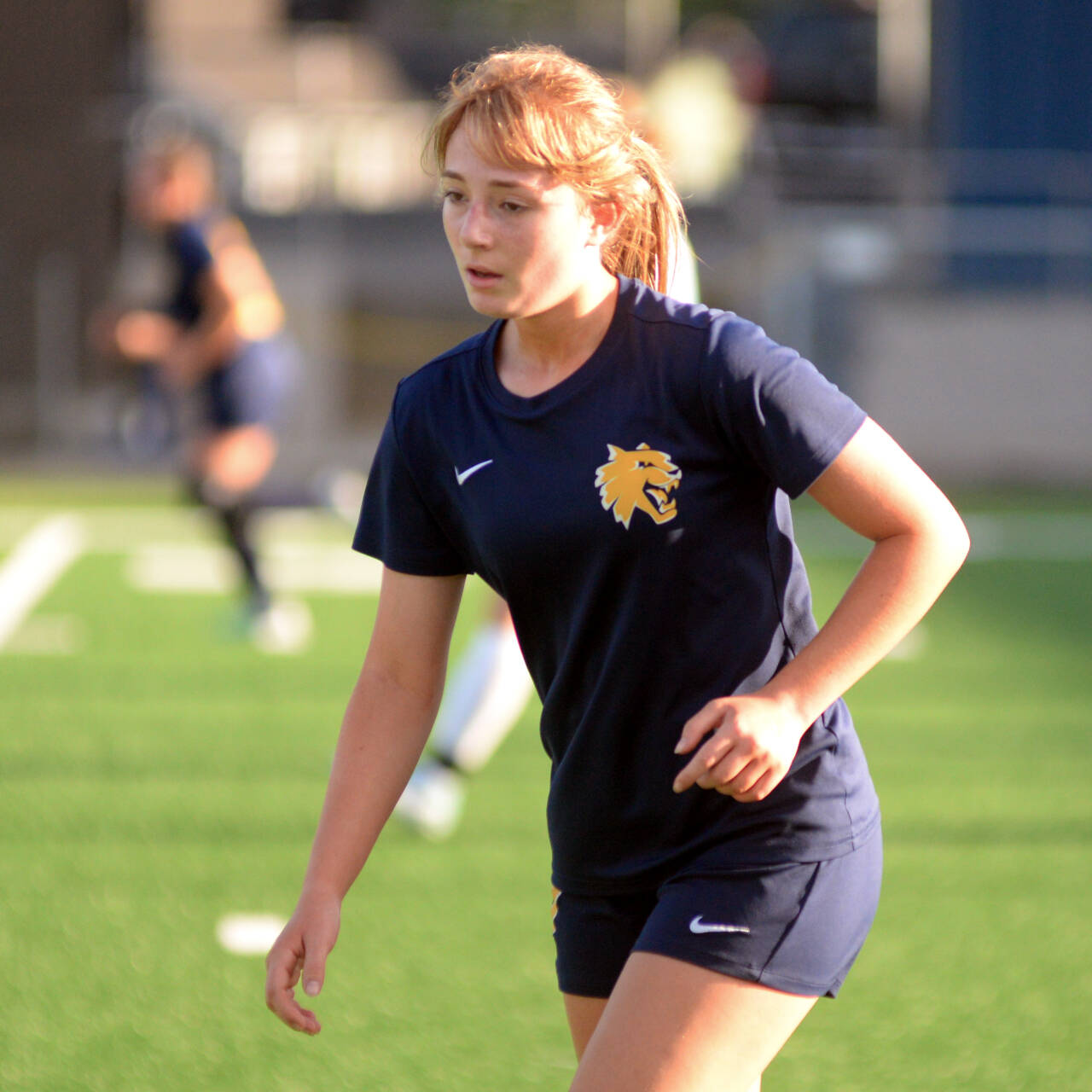 DAILY WORLD FILE PHOTO Aberdeen midfielder Zoe Troeh, seen here in a file photo, scored three goals in a 6-0 win over Hoquiam on Saturday at Olympic Stadium in Hoquiam.