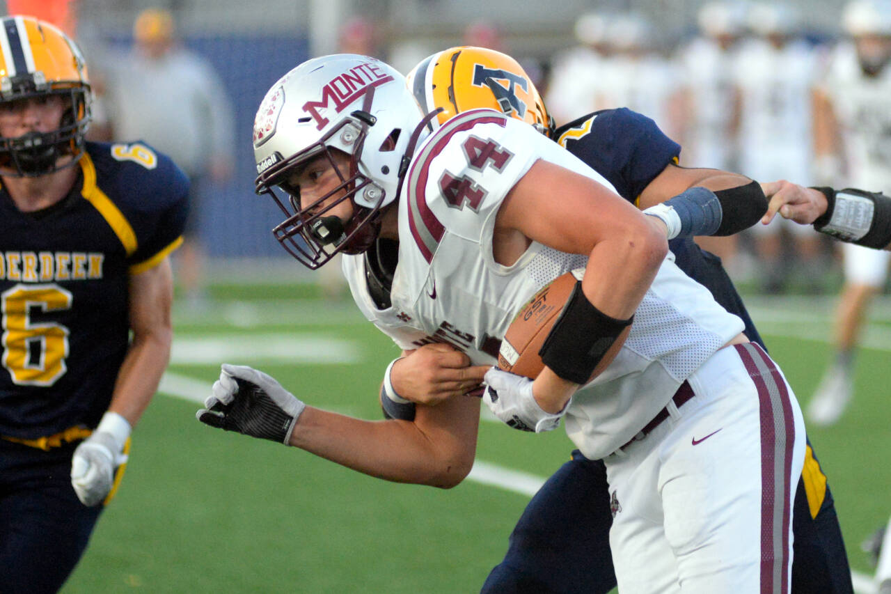 DAILY WORLD FILE PHOTO Montesano running back Gabe Bodwell (44)