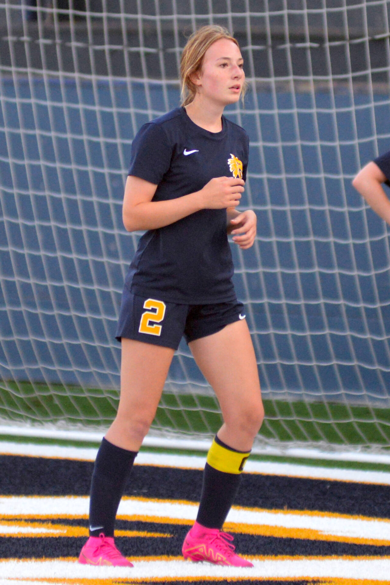 DAILY WORLD FILE PHOTO Aberdeen senior forward Annie Troeh, seen here in a file photo from Sept. 9, was named to the 2A Evergreen Conference’s First Team as a forward for the 2023 season.