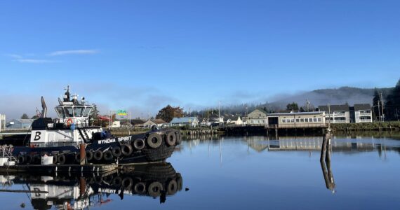 Michael S. Lockett / The Daily World
A woman was rescued from near the tugboat pier in Hoquiam after driving into the river on Nov. 11.