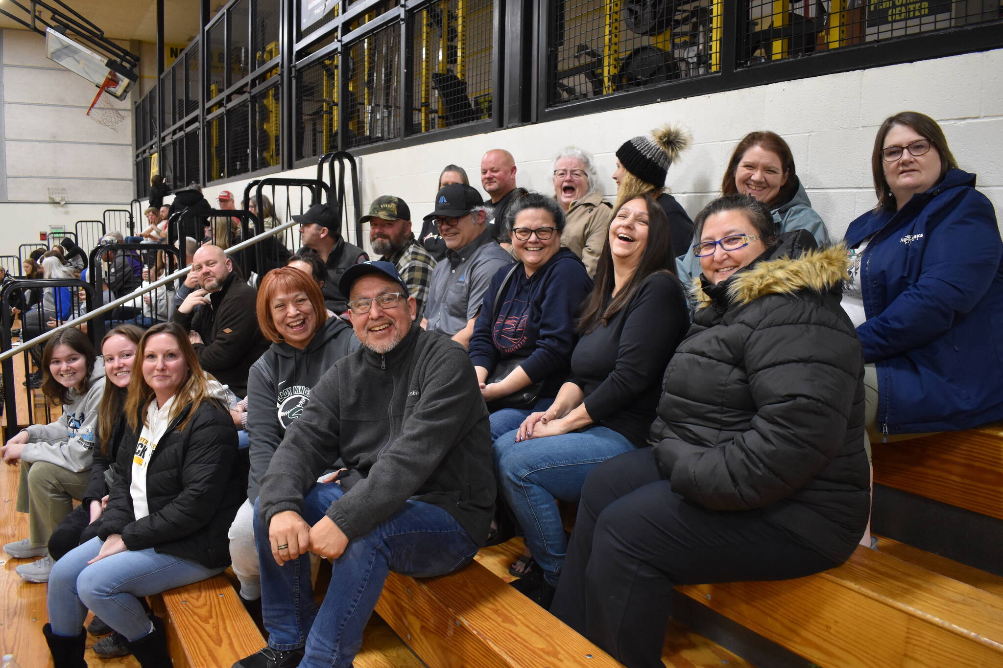 Many friends and family members of the late-Shelly Cox made the trip to North Beach Junior Senior High School to watch the Hyaks’ girls’ basketball team tip-off the 2023-24 season against the Elma Eagles. Before the game, Cox’s No. 20 jersey was unretired in an honor ceremony to establish the Shelly Cox True Grit Award. Cox’s niece Elka, a freshman guard for the basketball team, will wear the number this season. (Matthew N. Wells / The Daily World)