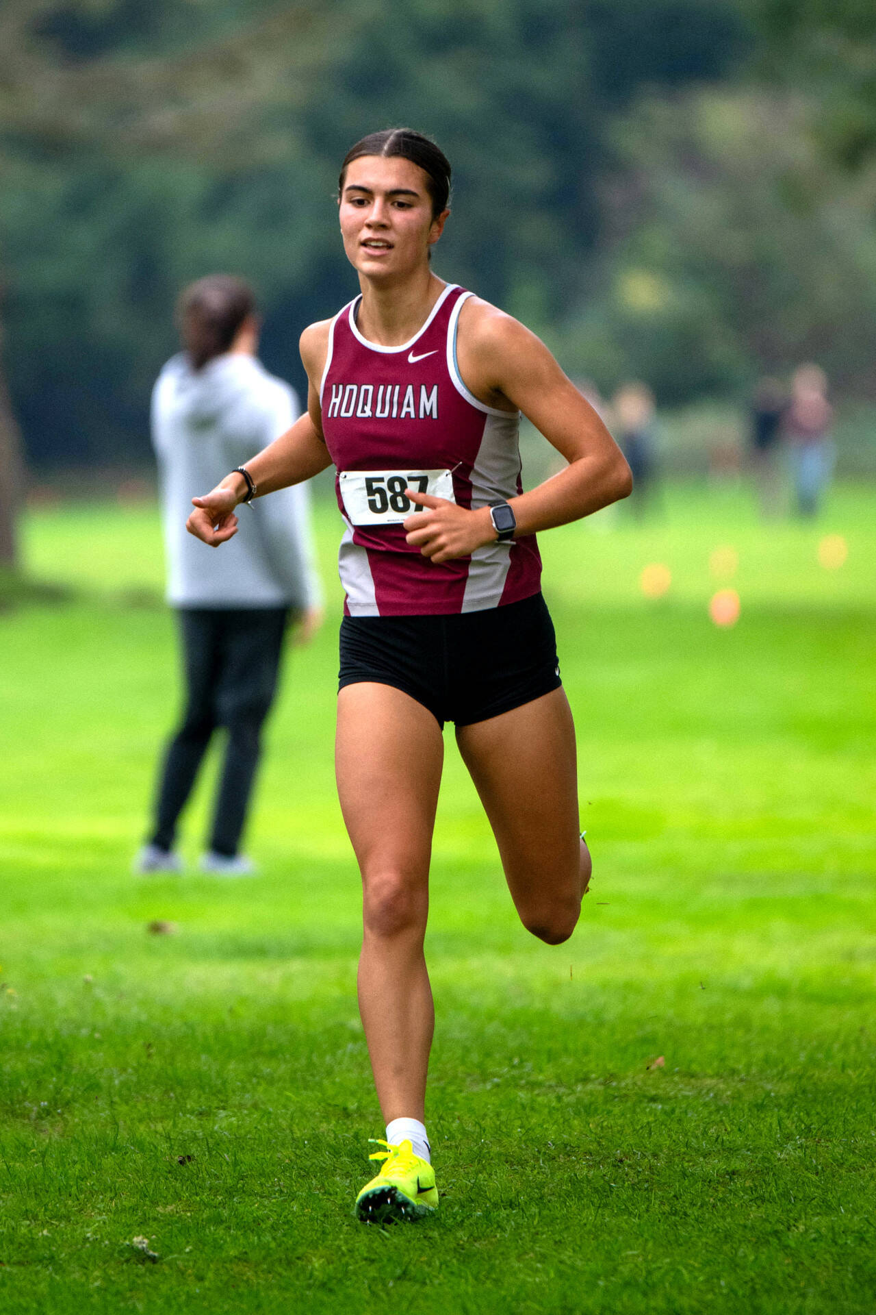PHOTO BY FOREST WORGUM Hoquiam senior Jane Roloff, seen here in a file photo from Oct. 19, earned All-American honors at the USATF Junior Olympic National Championships on Saturday in Louisville, Kentucky.