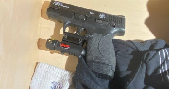 A handgun was recovered from the room of a juvenile suspect in a shooting on Thursday. (Courtesy photo / APD)