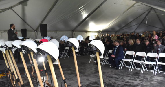 Clayton Franke / The Daily World
Summit Pacific Medical Center CEO Josh Martin addresses the crowd during the hospital’s groundbreaking ceremony for its new expansion project on Wednesday, Jan. 31.