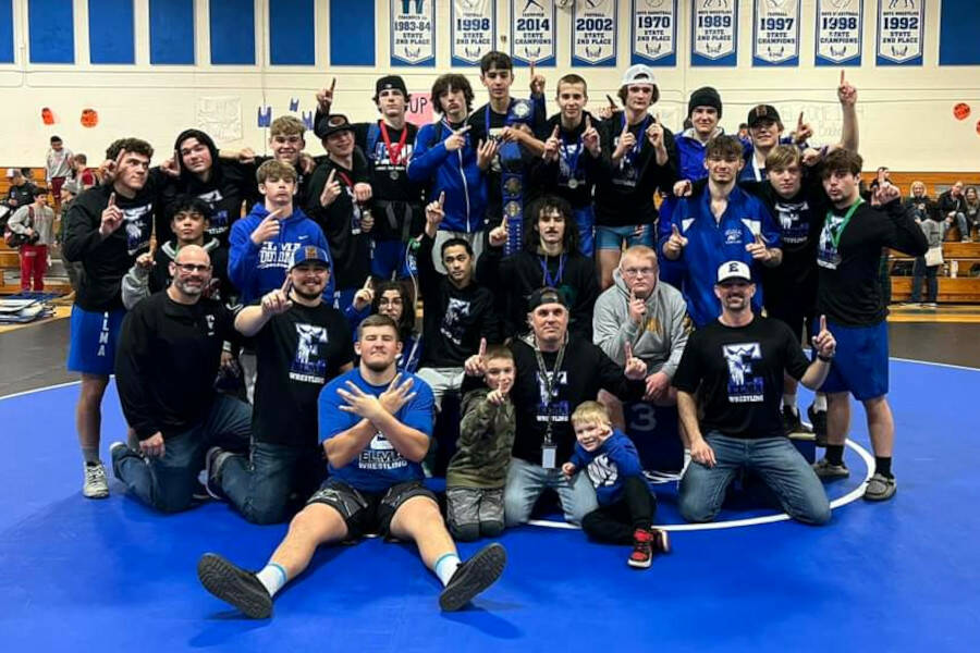 SUBMITTED PHOTO Elma won its first league title since 2014 at the 1A Evergreen Sub-Regionals on Saturday at Elma High School.