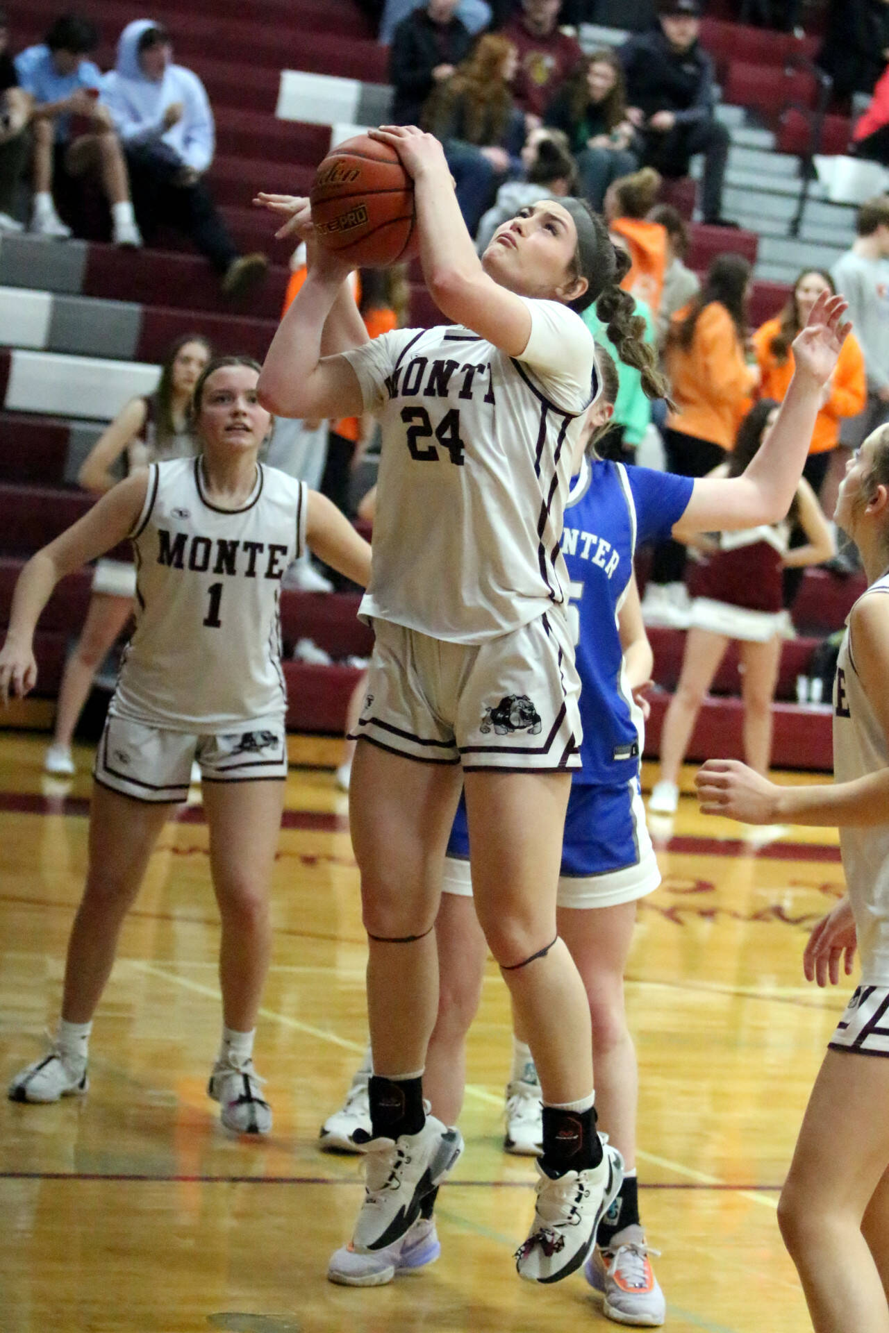 DAILY WORLD FILE PHOTO 
Montesano sophomore forward Jillie Dalan was named the 1A Evergreen League MVP after averaging a double-double this season.