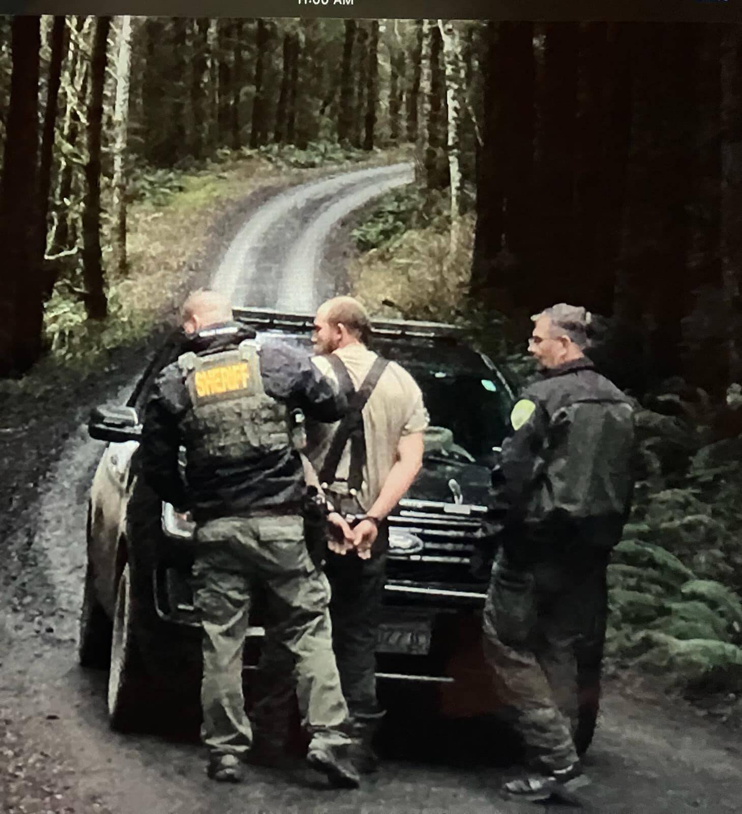 Police arrested a man in Pacific County for a number of domestic violence-related reports last week after an overnight search. (Courtesy photo / PCSO)