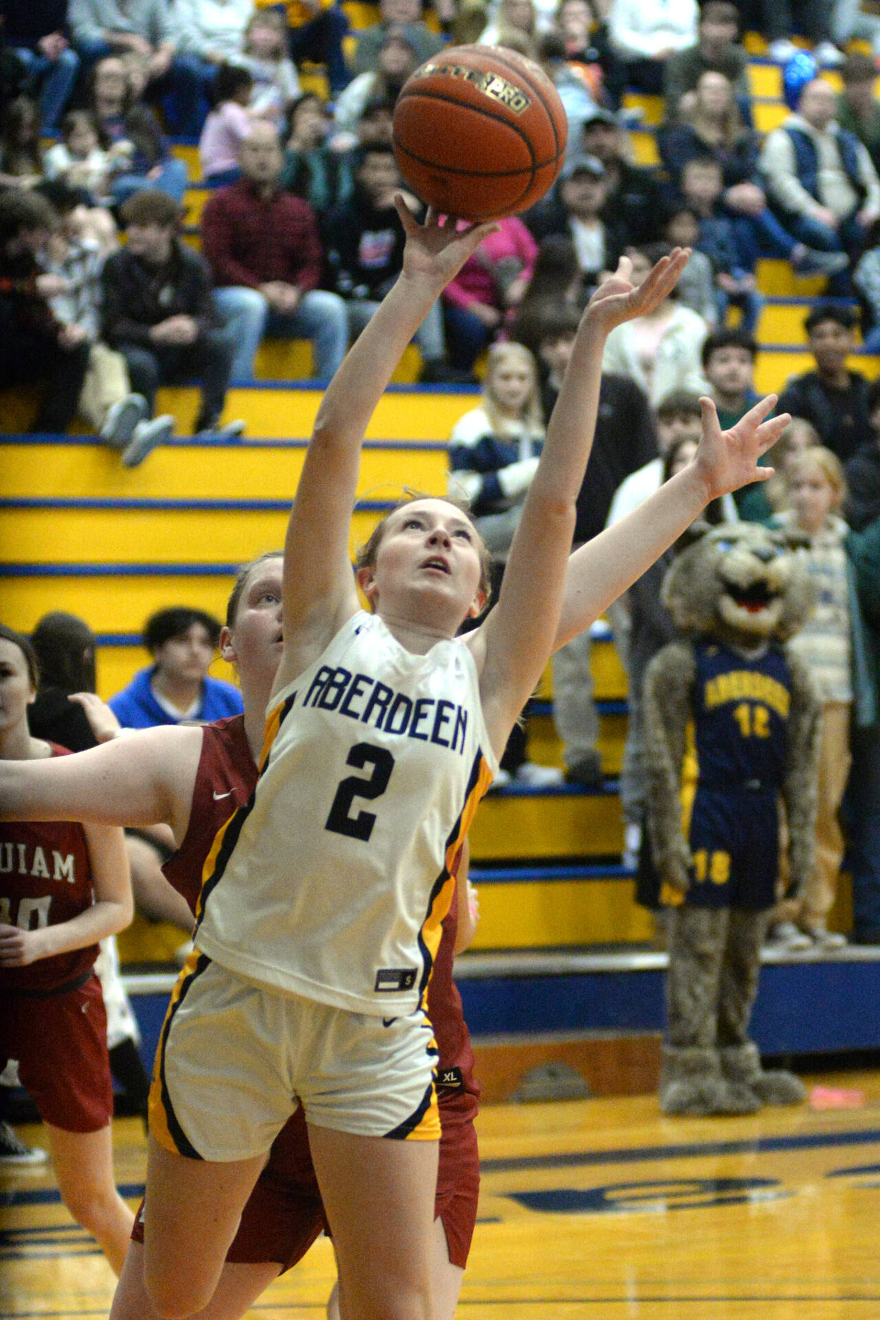 DAILY WORLD FILE PHOTO 
Aberdeen senior guard Annie Troeh was named to the 2A Evergreen All-Conference First Team after leading the Bobcats in scoring this season.