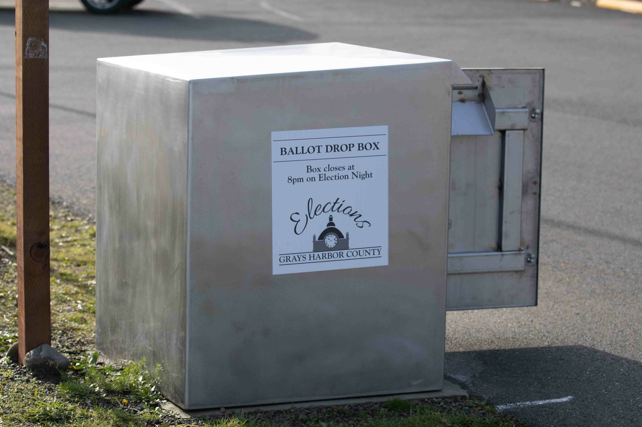 Courtesy of Joe Maclean
Pictured here, a ballot box installed in Ocean Shores last year has a similar design to the new, sturdier ballot boxes that will soon be implemented across Grays Harbor County.