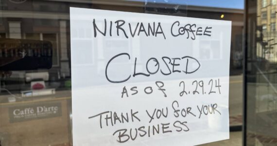 Matthew N. Wells
Amy Mathews Smith closed operations at Nirvana Coffee Company — 205 S. I St., in Aberdeen — on Feb. 29. “I’m not making enough money,” Mathews Smith said Wednesday.