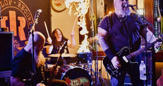 Matthew N. Wells / The Daily World
ANTIHERO, based in Tacoma, shared what was a “double headline show” with A Lien Nation at Messy Jessy’s Bar and Grill — 212 S. I St., in Aberdeen. Dustin Adair opened for the two hard, fast, aggressive rock bands.