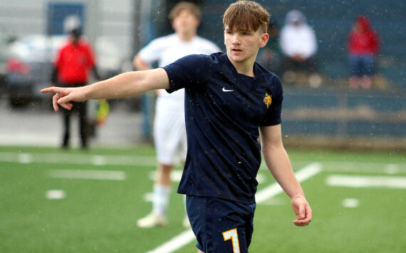 DAILY WORLD FILE PHOTO Aberdeen forward Evan Cone scored two goals in the second half in the Bobcats’ 2-1 win over Rochester on Thursday at Rochester High School.