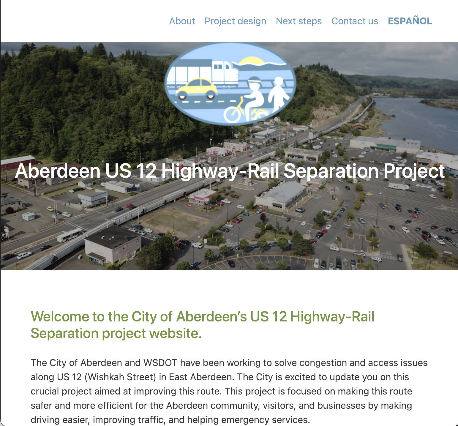 The city is currently “entering” what it calls the final phases of design for the U.S. Highway 12 Rail Separation Project, and so it is releasing a website for people to learn more about the large-scale work. (Matthew N. Wells / The Daily World)