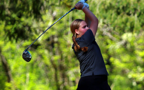 SUBMITTED PHOTO Montesano’s Lucy Scott helped the Bulldogs to a 196-209 win over Hoquiam on Thursday at Highland Golf Course in Cosmopolis.