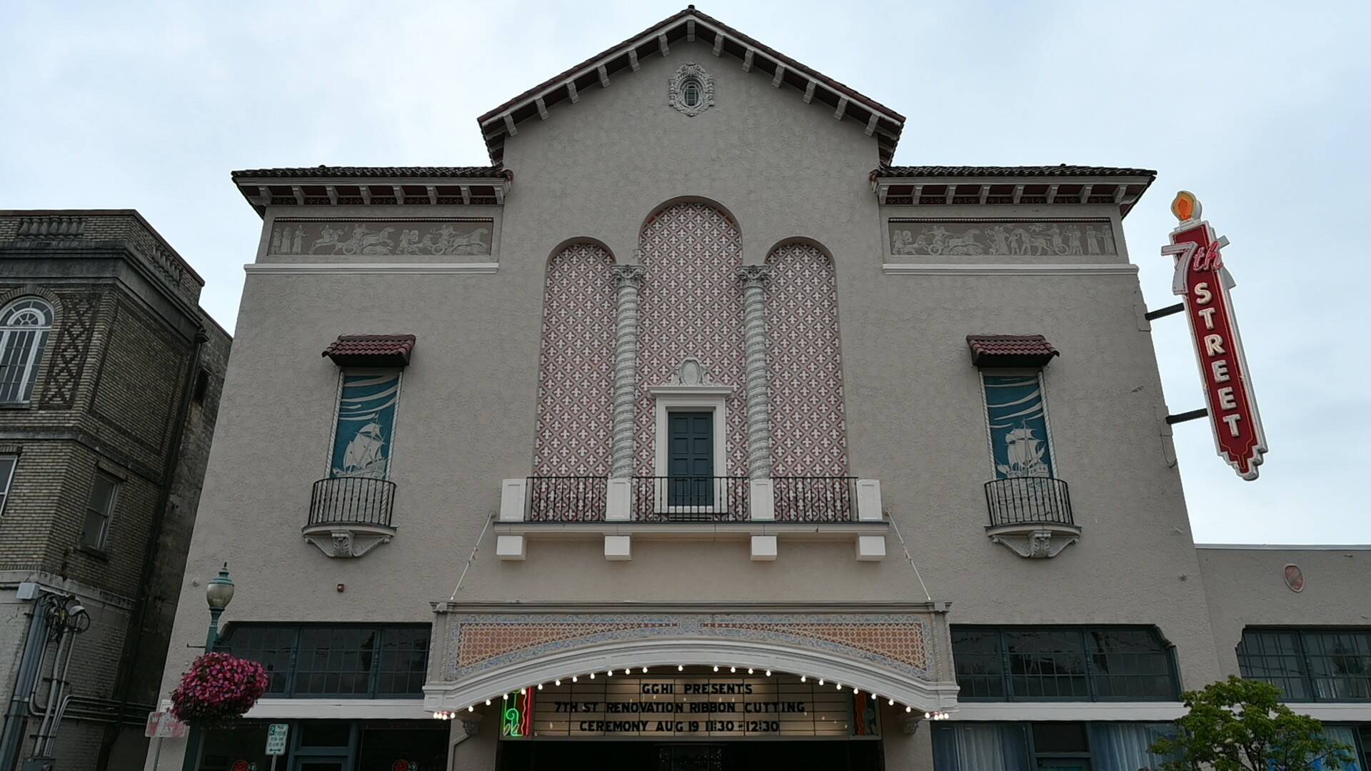 The restored front of the 7th Street Theatre