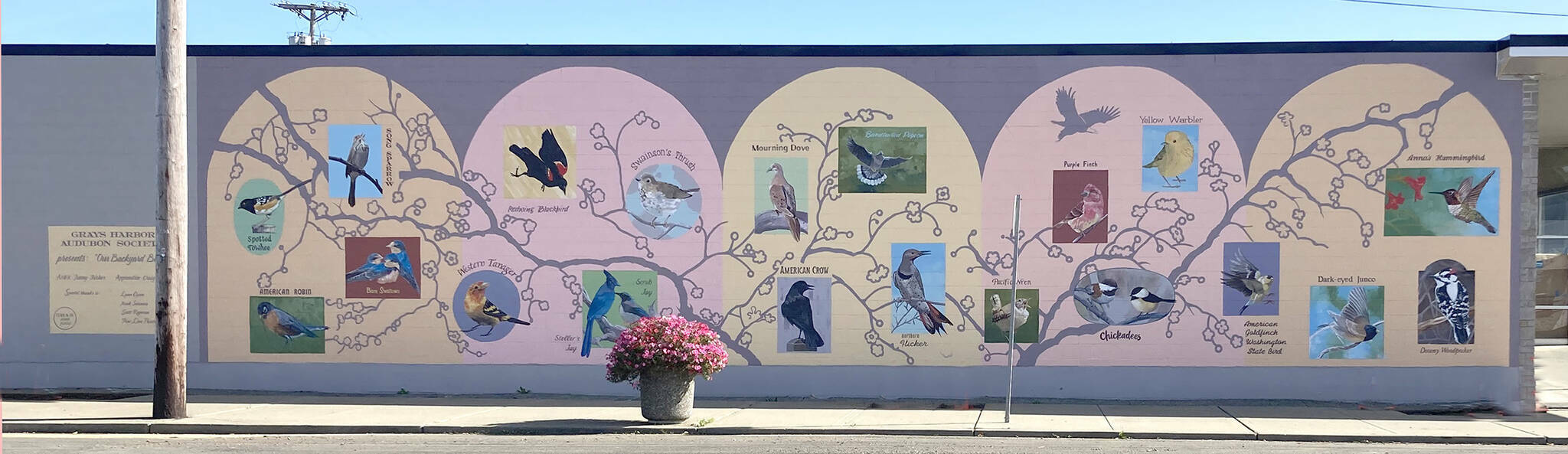 The Daily World file photo
The Backyard Birds mural in Hoquiam that was painted by Jenny Fisher.